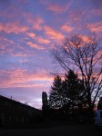 pink clouds at sunrise