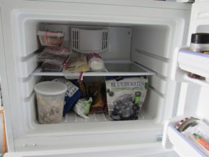 freezer compartment with room for more food